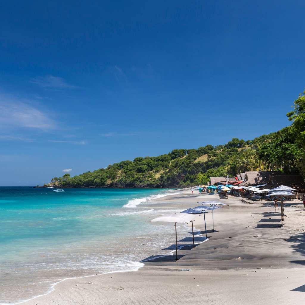 virgin beach bali with view