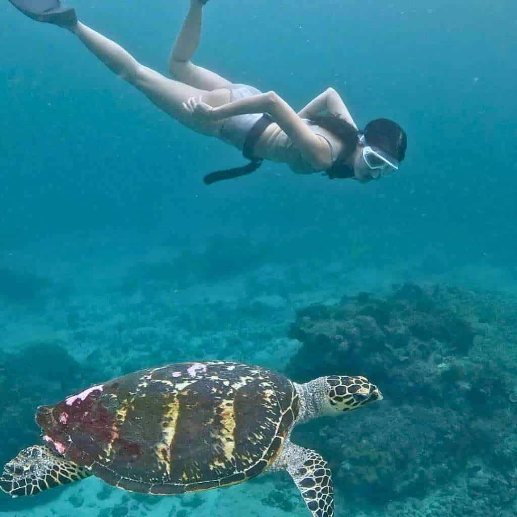 blue lagoon in padang bai is one of the best spot for snorkeling in Bali