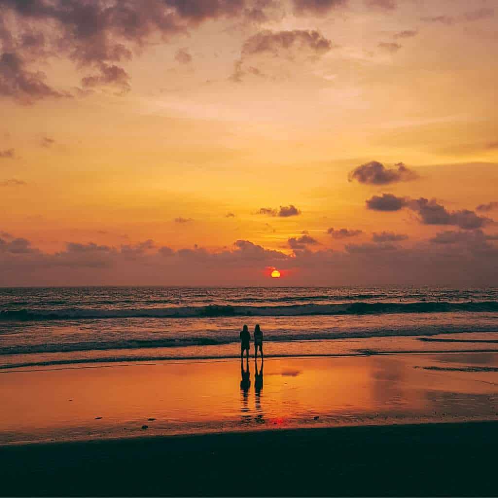 canggu beach is the best spot to watch sunset in Bali