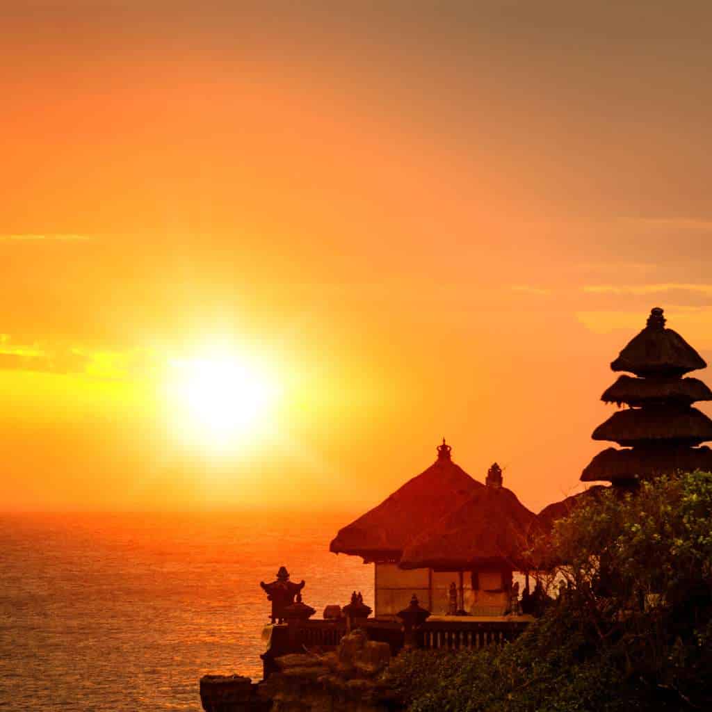 tanah lot is one of the best places to watch sunset in Bali