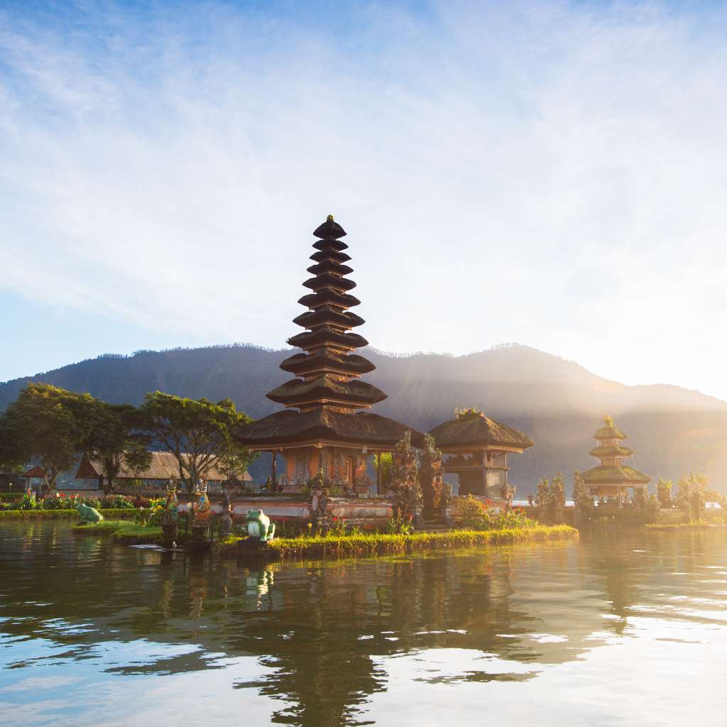 beautiful ulundanu bratan temple in Bali