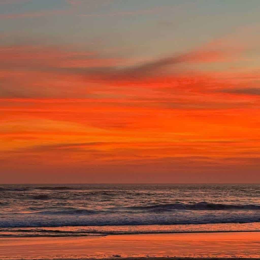 kedungu beach sunset