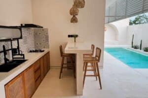 villa merion, white villa minimalist in bali rent monthly